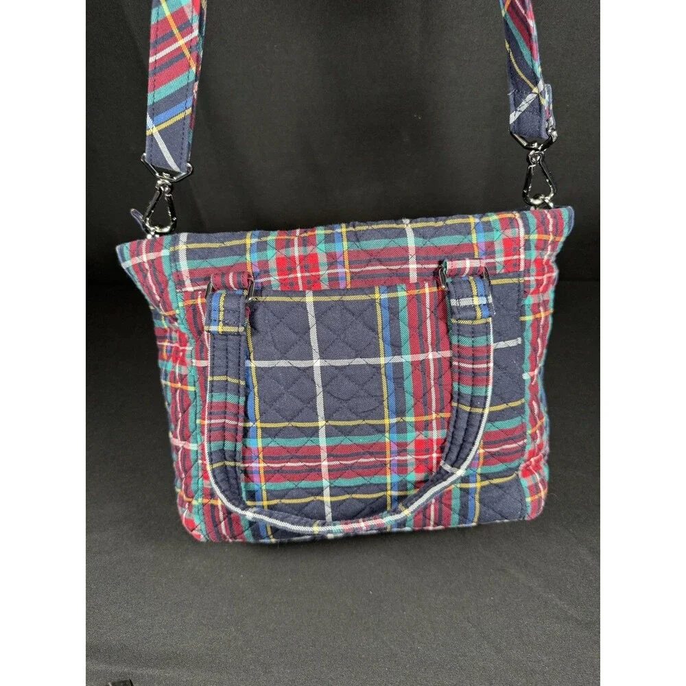 Vera Bradley Glenna Satchel Tartan Plaid Crossbody Quilted Bag EUC